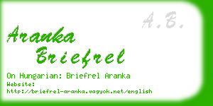 aranka briefrel business card